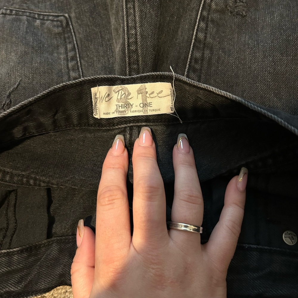 We The Free Charcoal Denim Jacket